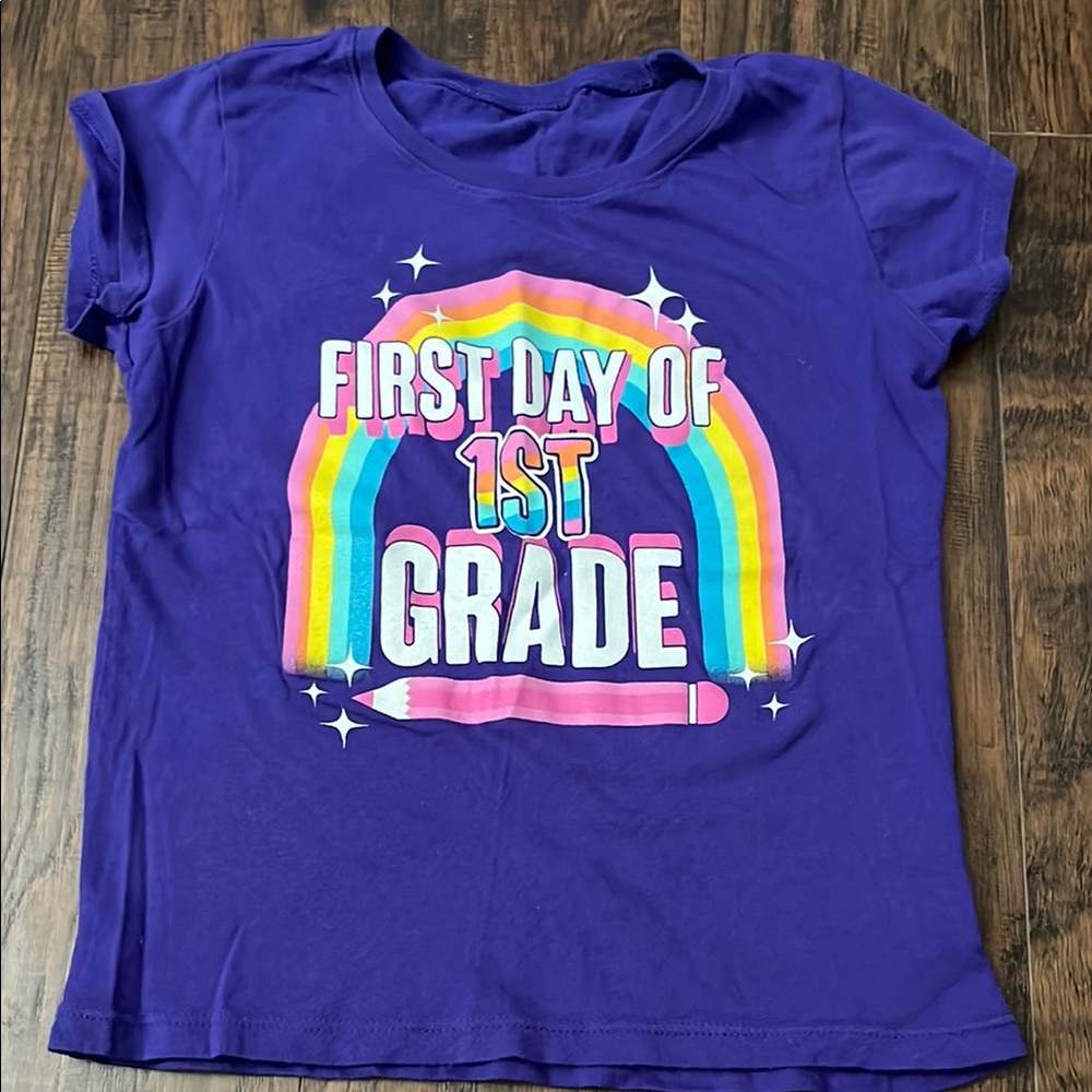 Purple Kids' First Day of 1st Grade T-Shirt